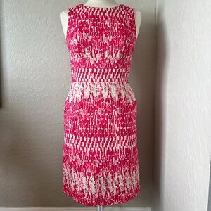 Just...Taylor Vibrant Pink and Cream Midi Dress